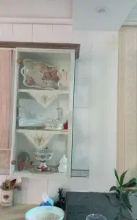 کابیت فلز رنگ چوب. با صفحه ام دی اف. سینک و هود