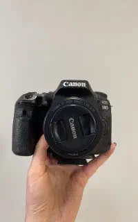 Canon 90D با لنز 18-135 و لنز 50 فیکس F1.8