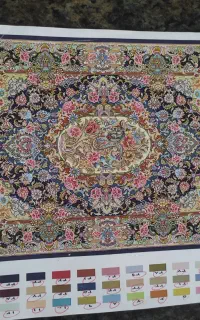 دار قالی نخ ابریشم و نخ مرینوس