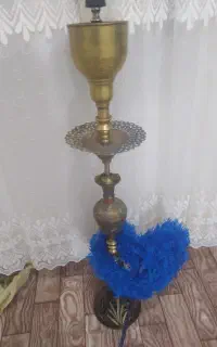 قلیان تنه برنجی هندی قدیمی و سنگین وزن سالم است