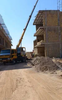 جرثقیل7هفت تن دکل بلند جرثقیل بالابر مصالح کشی