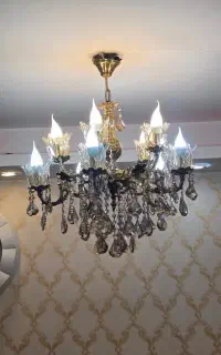 لوستر برنجی ۵ شاخه دوبل(سنگین)
