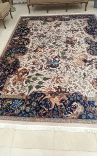 فرش ماشینی 9متری طرح ابریشم