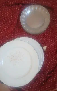 دو دست بشقاب چینی سرامیکی وشیشه ای ۱۲ عدد