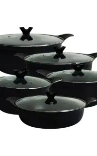 سرویس قابلمه فورج ضرغام 10 پارچه چدن گرانیت خردکن