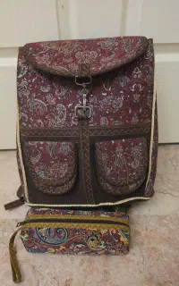 کوله پشتی و جامدادی طرح ترمه