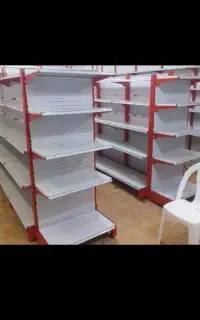 قفسه طوسی آبی ایساکویی سوپرمارکت
