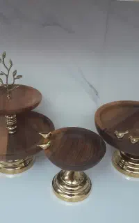 میوه خوری سه تیکه باچوب بامبو