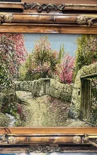 تابلو فرش دستباف چله ابریشم