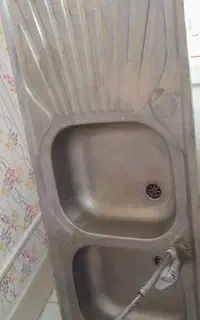 سینک ظرفشویی روکار با شیر الات