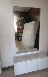 آینه قدی با کنسول سفید