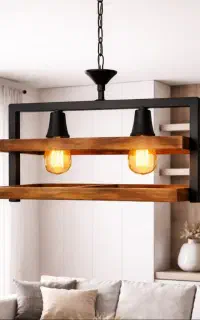 لوستر آویز دوشعله مدرن