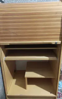 میز تحریر کمدی طرح در کرکره ای و کمد لباس