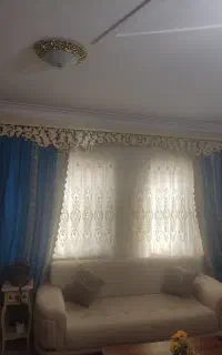 پرده پذیرایی به همراه والان و کتیبه