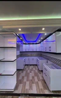 تولید کابینت کمد آشپزخانه با فلز و ام دی اف