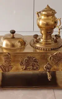 منقل برنج سماور دار