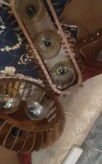 ۲ عدد لوستر چوبی ۳ شعله