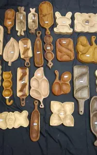 اردو خوری چوبی دست ساز ـ مزه خوری ـ ظرف چوبی