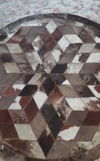 فرش و پادری پوست چرم طبیعی