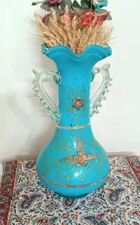 گلدان فیروزه ای فقط 100