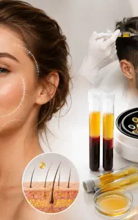 جوانسازی پوست وکاهش ریزش موباPRP و PRF و مزوتراپی