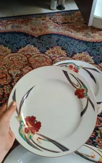 یکدست بشقاب ویک عدد دیس ،چینی مقصود نونو