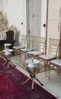 کرایه شیک ترین وسایل و صندلی طلایی و بادکنک آرایی