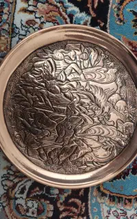 قلم زنی سینی کار دست استاد