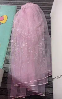 پرده حریر صورتی