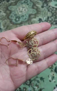 گوشواره و انگشتر طلا