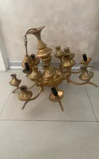 لوستر برنج سنگین ابکاری طلا