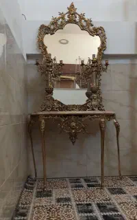خریدار وفروش آینه کنسول و آینه شمعدان برنزی برنجی