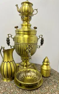 سماور ذغالی وظروف مسی زیر قیمت خرید