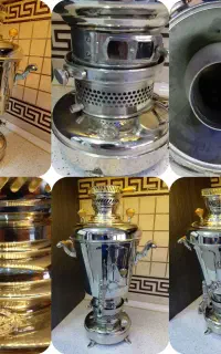 سماور نفتی عالی نسب،سماوربرقی پلان وظروف(عتیقه)