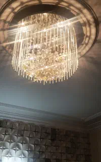 لوستر کریستال با لوازم اضافی دو عدد