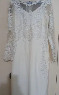 پیراهن مجلسی سفید زیبا
