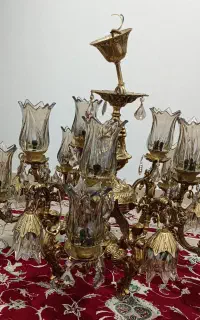 لوستر برنز طرح فرشته 15شاخه