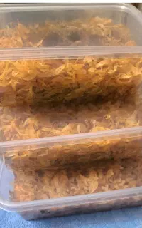 پیاز داغ و بادمجون سرخ شده