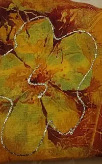 پارچه حریر طلاکوب زیبا