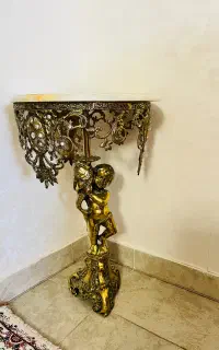 میز تمام برنز پایه پسر
