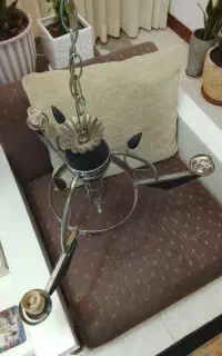 سه عدد لوستر استیل ویکیش چوبی سالم سالم