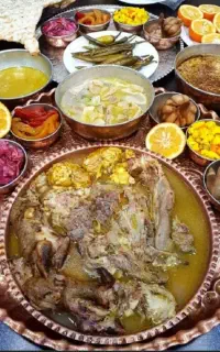 کله پاچه،جوجه کباب و زرشک پلو