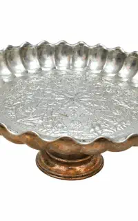 شیرینی خوری پایه دار مسی