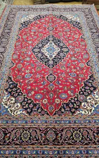 فرش دستبافت کاشان  جفت ۹ متری لاکی