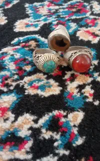 سه عدد انگشتر رکاب قدیمی نقر ۹۲۵