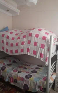 تخت دو طبقه آهنی با تشک طبی رویال