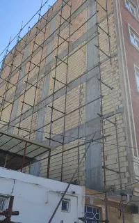 داربست و سیمان کاری