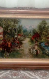 تابلو فرش چله ابریشم