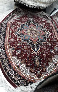 فرش هریس بیضی آشپزخانه اطمینان سایز ۱۵۰×۲/۲۵