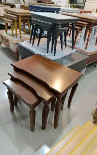 جلو مبلی عسلی سه تیکه چوبی